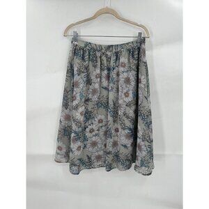 ASTR Nordstrom Floral Midi Skirt Women Medium Lined Spring Summer Beach